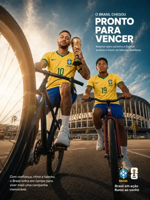 Campanha com Neymar e Endrick para a Seleção Brasileira