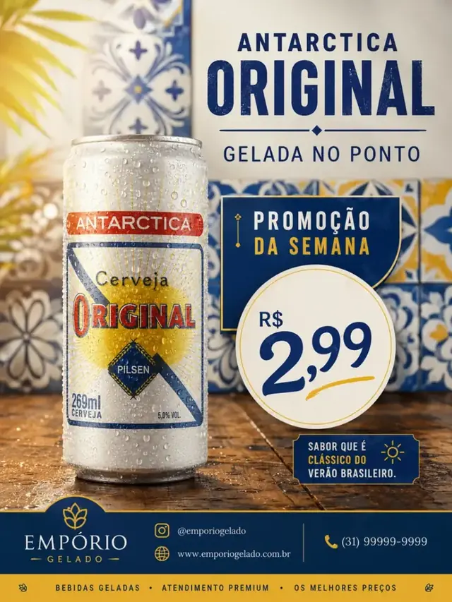 Anúncio promocional da Antarctica Original