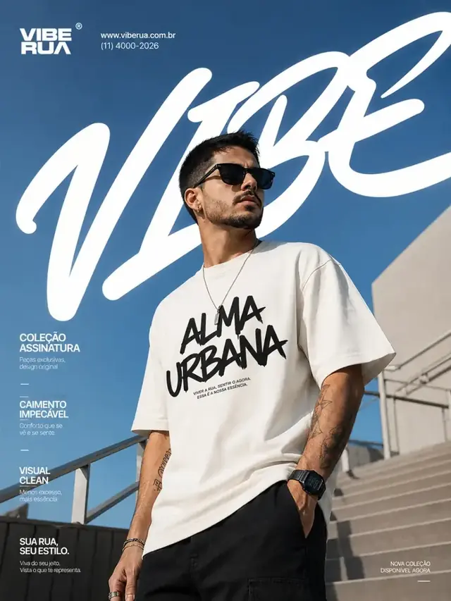Campanha de moda urbana da Vibe Rua