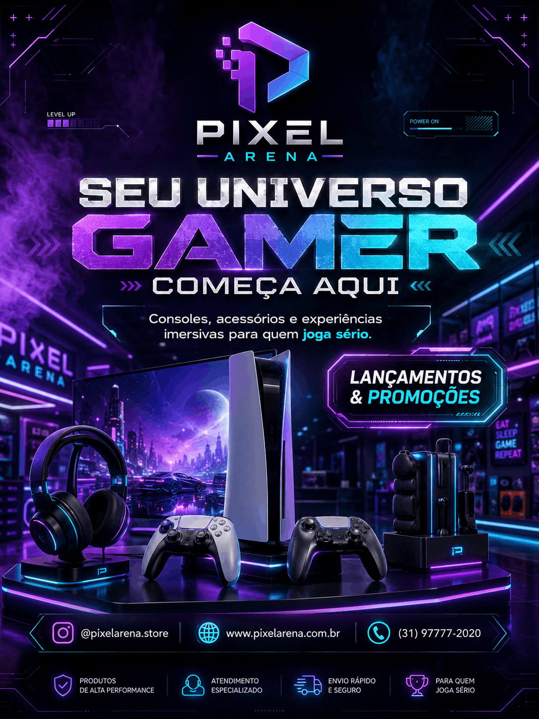 Pixel Arena — Universo Gamer