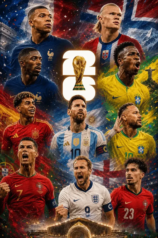 Pôster Copa do Mundo 2026 - Craques das Seleções