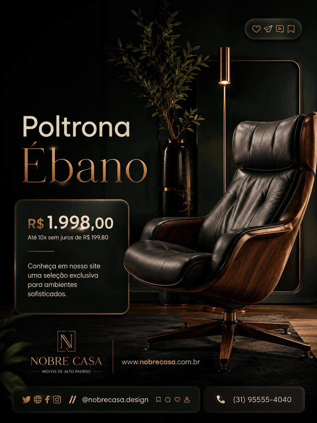 Nobre Casa — Poltrona Ébano