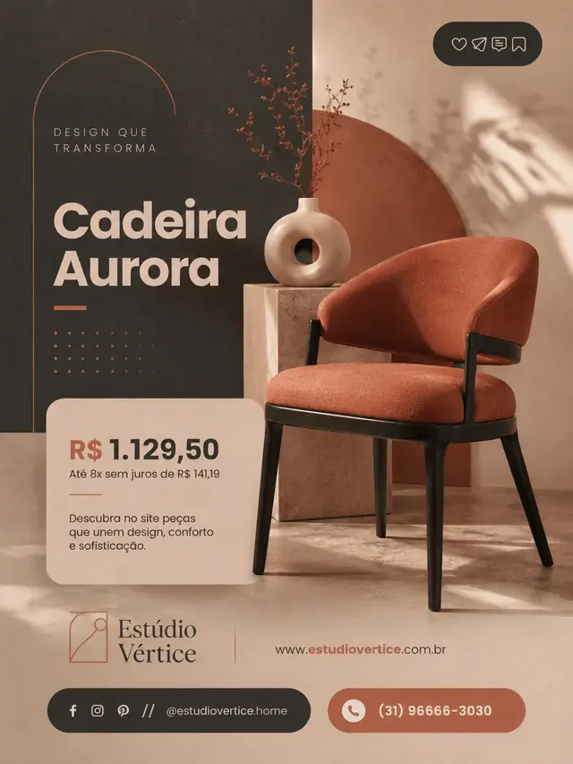 Campanha Estúdio Vértice - Cadeira Aurora