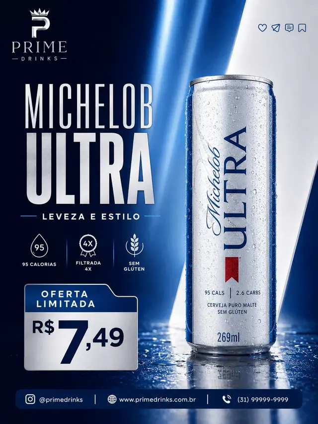 Campanha Prime Drinks - Michelob Ultra