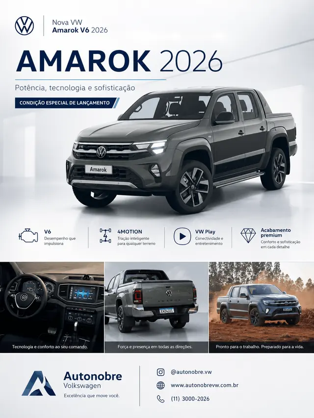 Autonobre Volkswagen — Amarok V6 2026