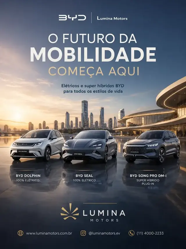 Campanha automotiva da BYD para a Lumina Motors