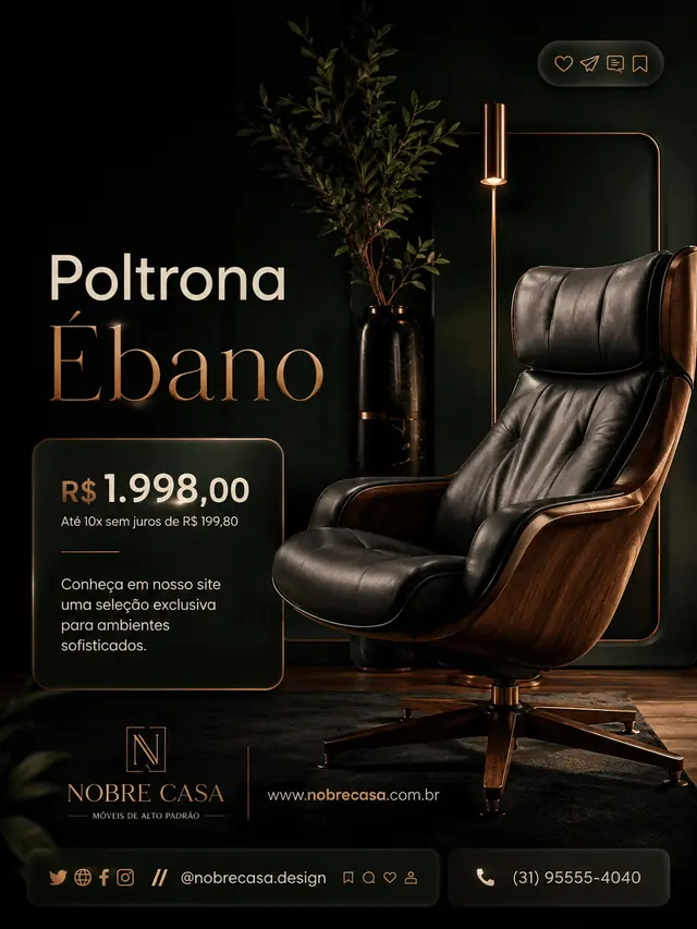 Nobre Casa — Poltrona Ébano