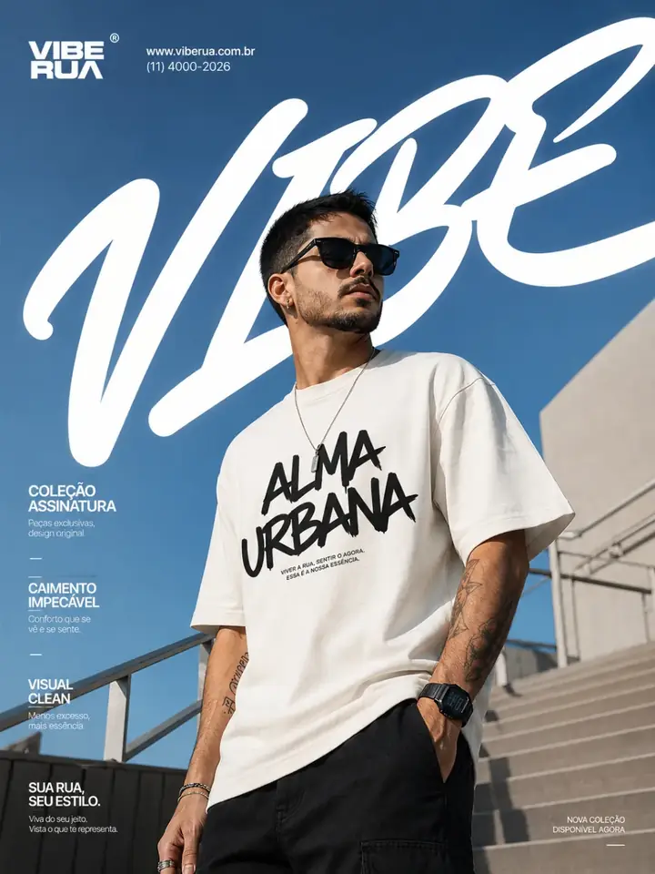Campanha de moda urbana da Vibe Rua